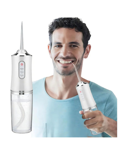 Irrigador oral portátil con chorro