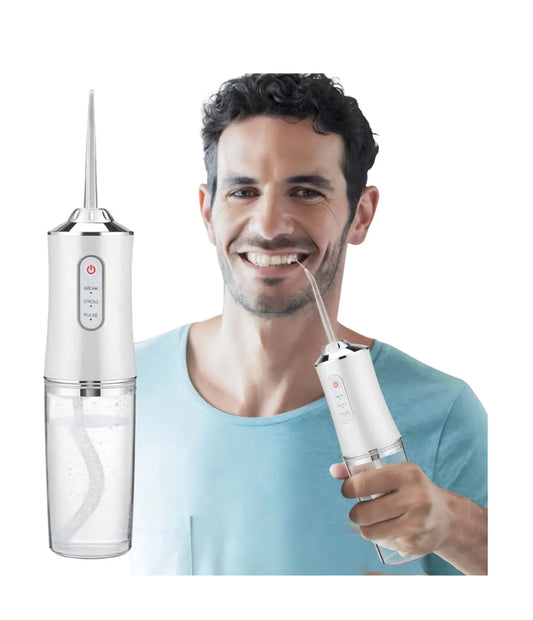 Irrigador oral portátil con chorro